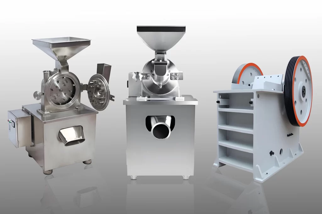 Crushing, milling, and pulverizing machines for precise particle size reduction in food, chemical, pharmaceutical, and mineral industries