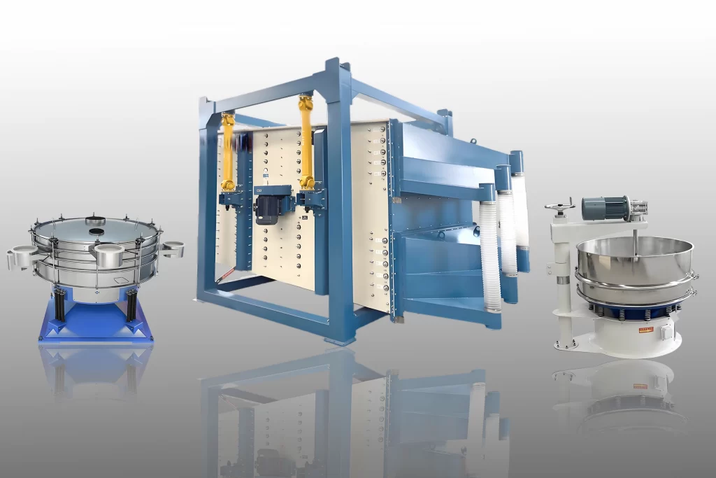 Medium-scale precision screening and filtering machines for food powders, metal powders, and pharmaceutical raw materials