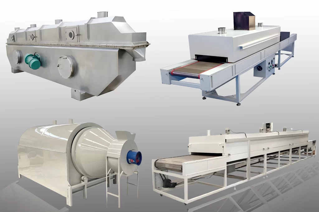 Vegetable washers, rotary washers, and belt dryers for cleaning, dewatering, and drying vegetables, fruits, seeds, and grains